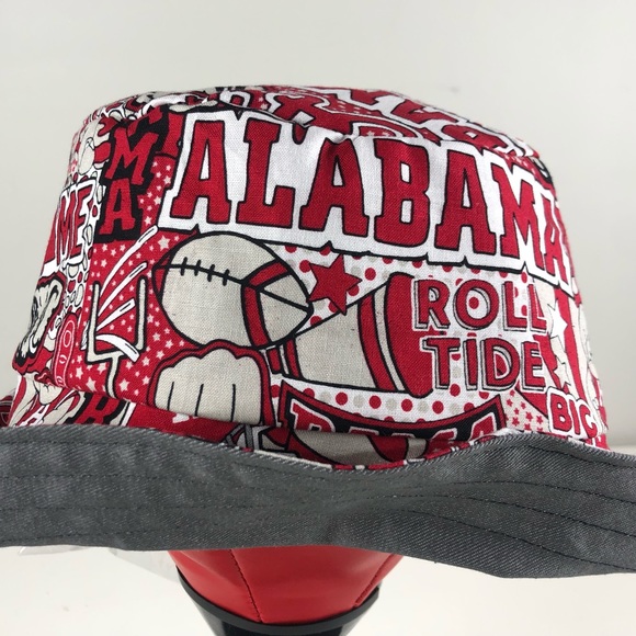 Pop Art Graffiti Bucket Hat of Alabama Roll Tide Fabric NWT Handmade Reversible - Picture 7 of 8